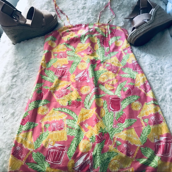 🍓 Lilly Pulitzer juice bar vintage shift dress 14 - Picture 1 of 8